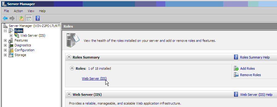 Print Job Web User 1.0 will create an website within your