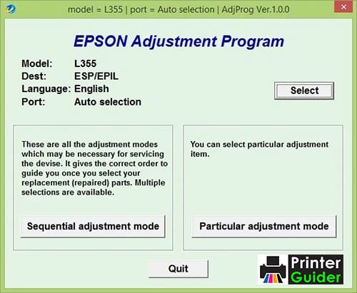 epson adjustment program l355 mac