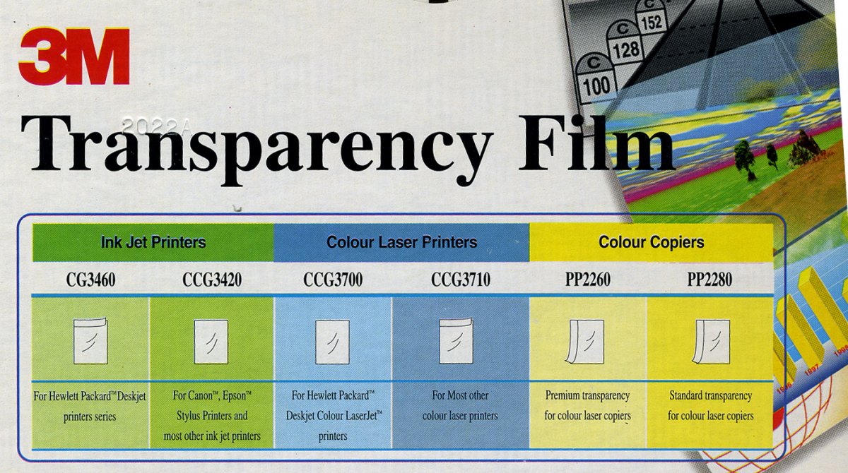 Printing transparencies PrinterKnowledge Laser, 3D, Inkjet Printer Help