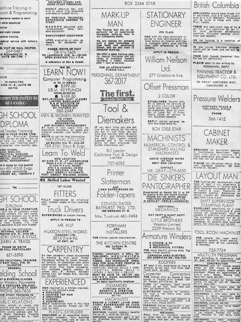 Newspaper Classified Ads