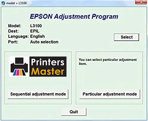 epson l3100 resetter download