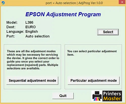 l385 adjustment program
