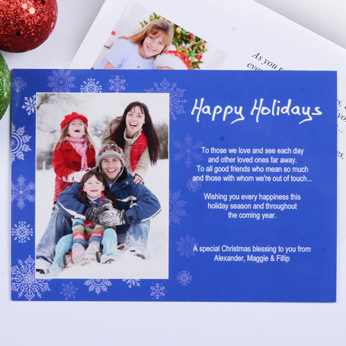 Holiday Expressions Portrait Photo, Small Stationery Card
