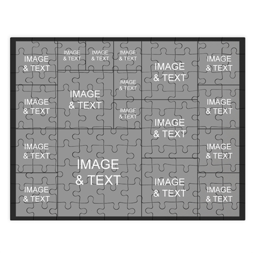 Personalized Instagram Black 18 Collage Photo Puzzle