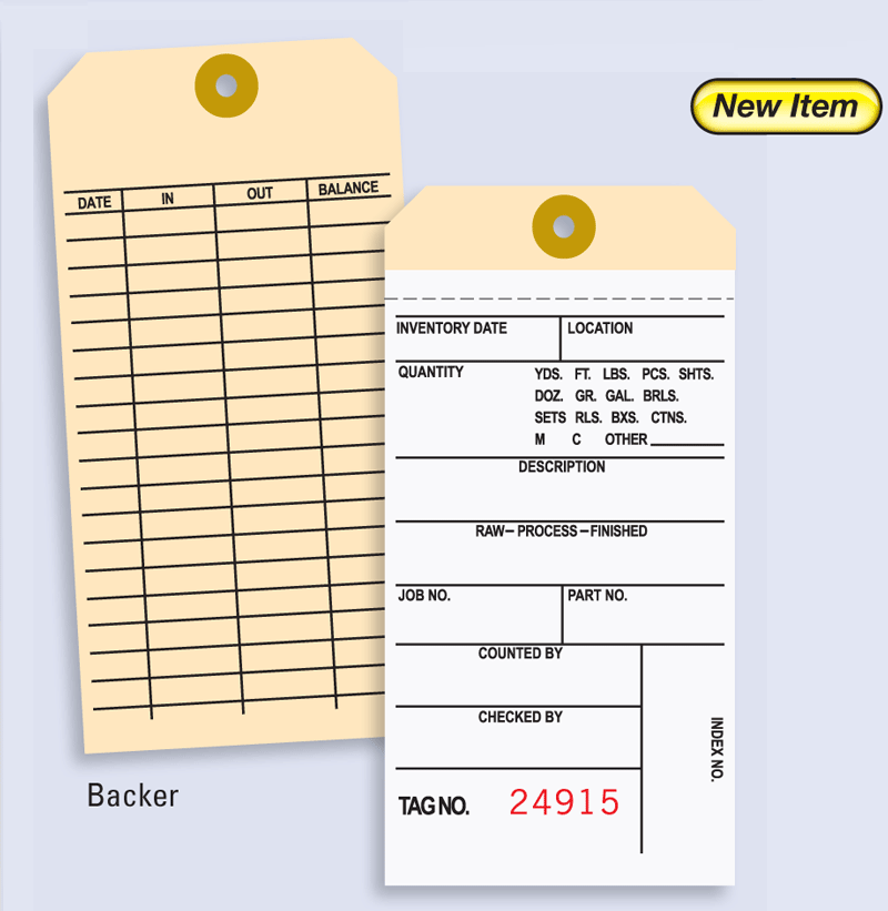Inventory Tags Custom Layaway, Repair & Return Tags
