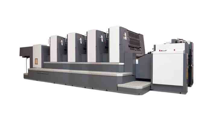 Four-section offset printed machine