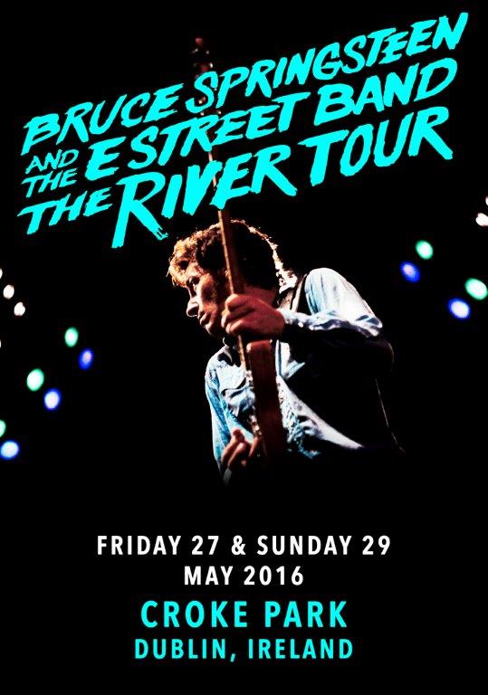BRUCE SPRINGSTEEN DUBLIN Croke Park Poster The River Tour
