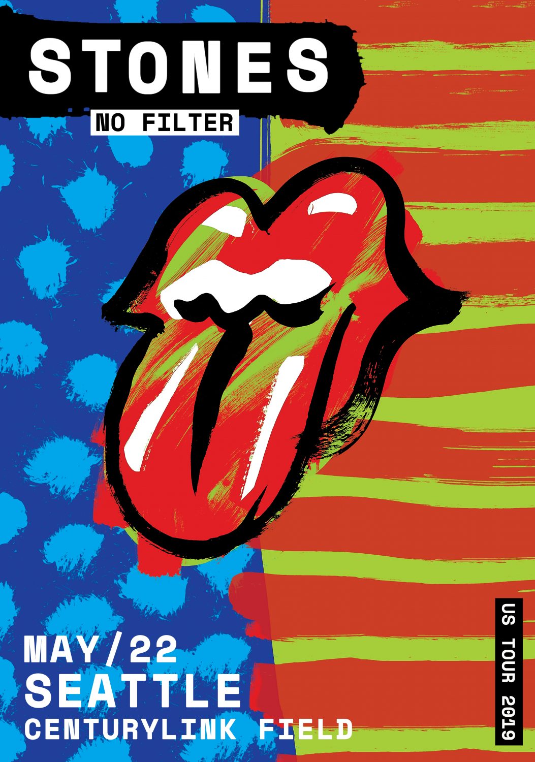 ROLLING STONES SEATTLE CenturyLink Field Poster