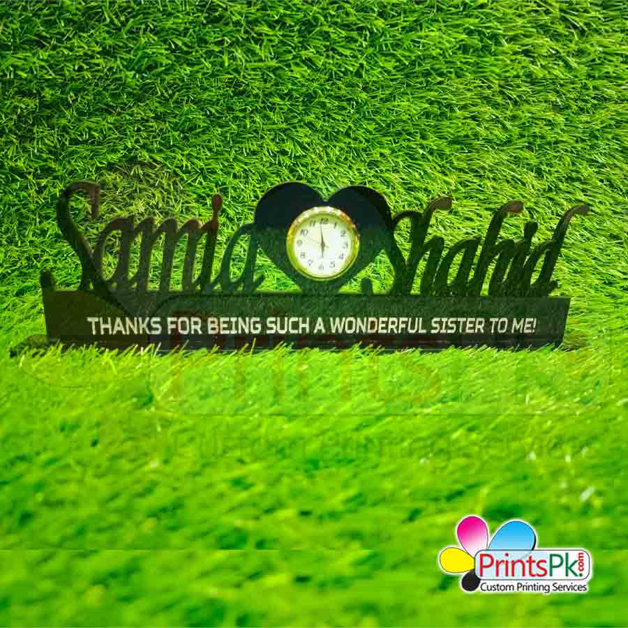 Customized Name Table Clock Personalized Name Clock