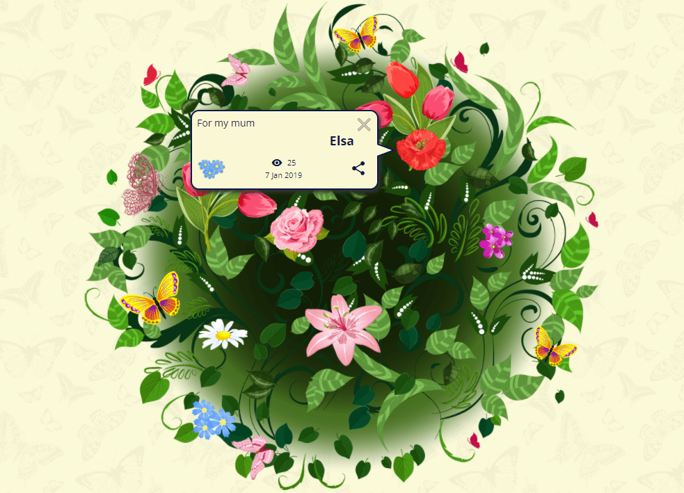 Dedicate a virtual flower for Mother's Day Priscilla Bacon Hospice Charity