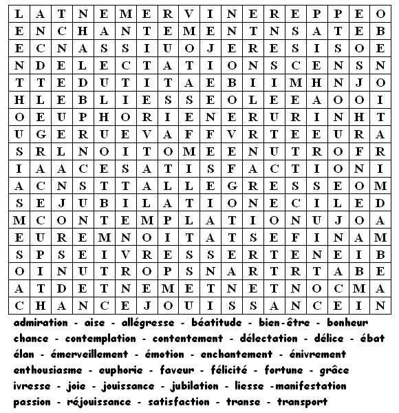 Enigme Motsmélés Que du bonheur ! Prise2Tete