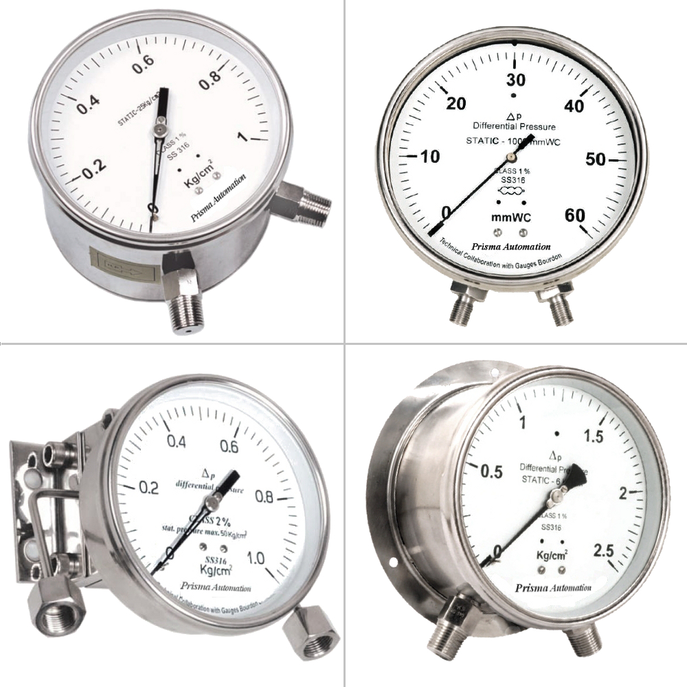 Differential Pressure Gauge Bellow Type Pressure Instruments