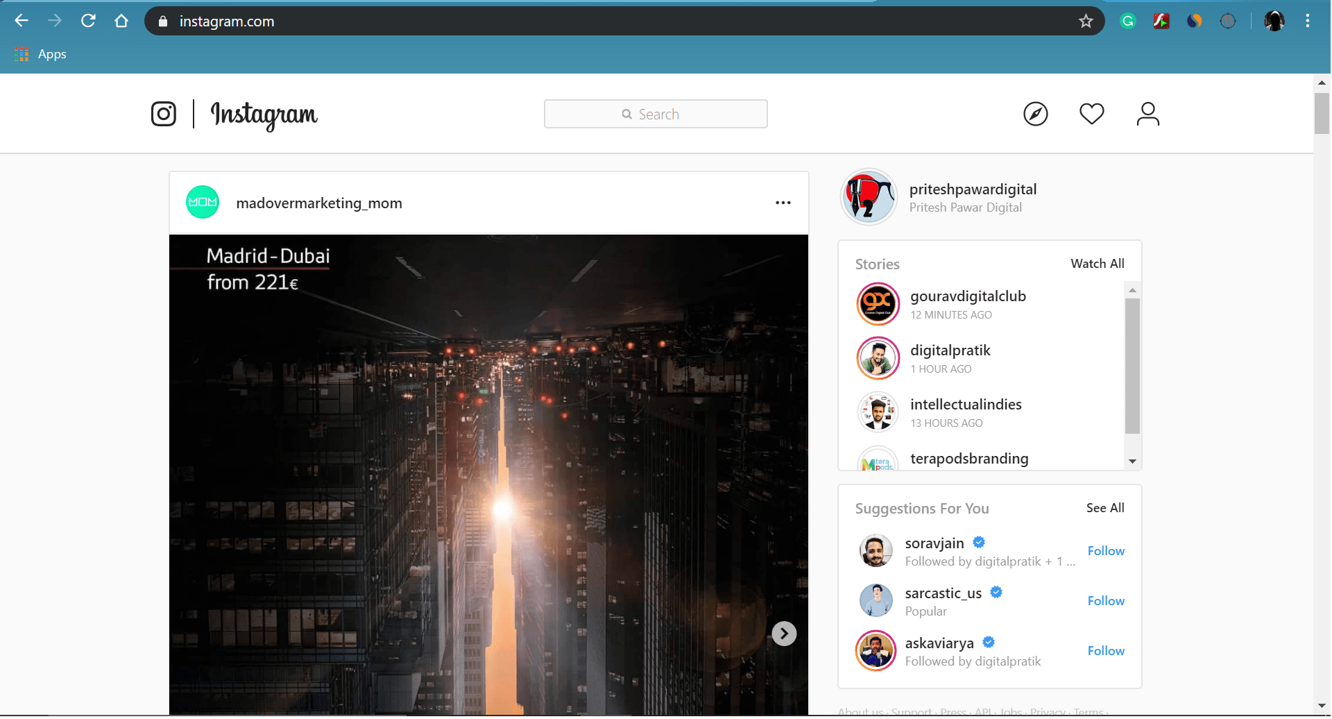 How To Post On Instagram From PC Browser? Pritesh Pawar