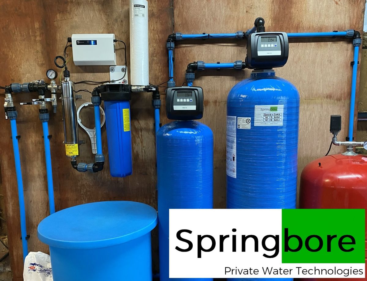 A water filtration system for a newly drilled borehole in Ashover