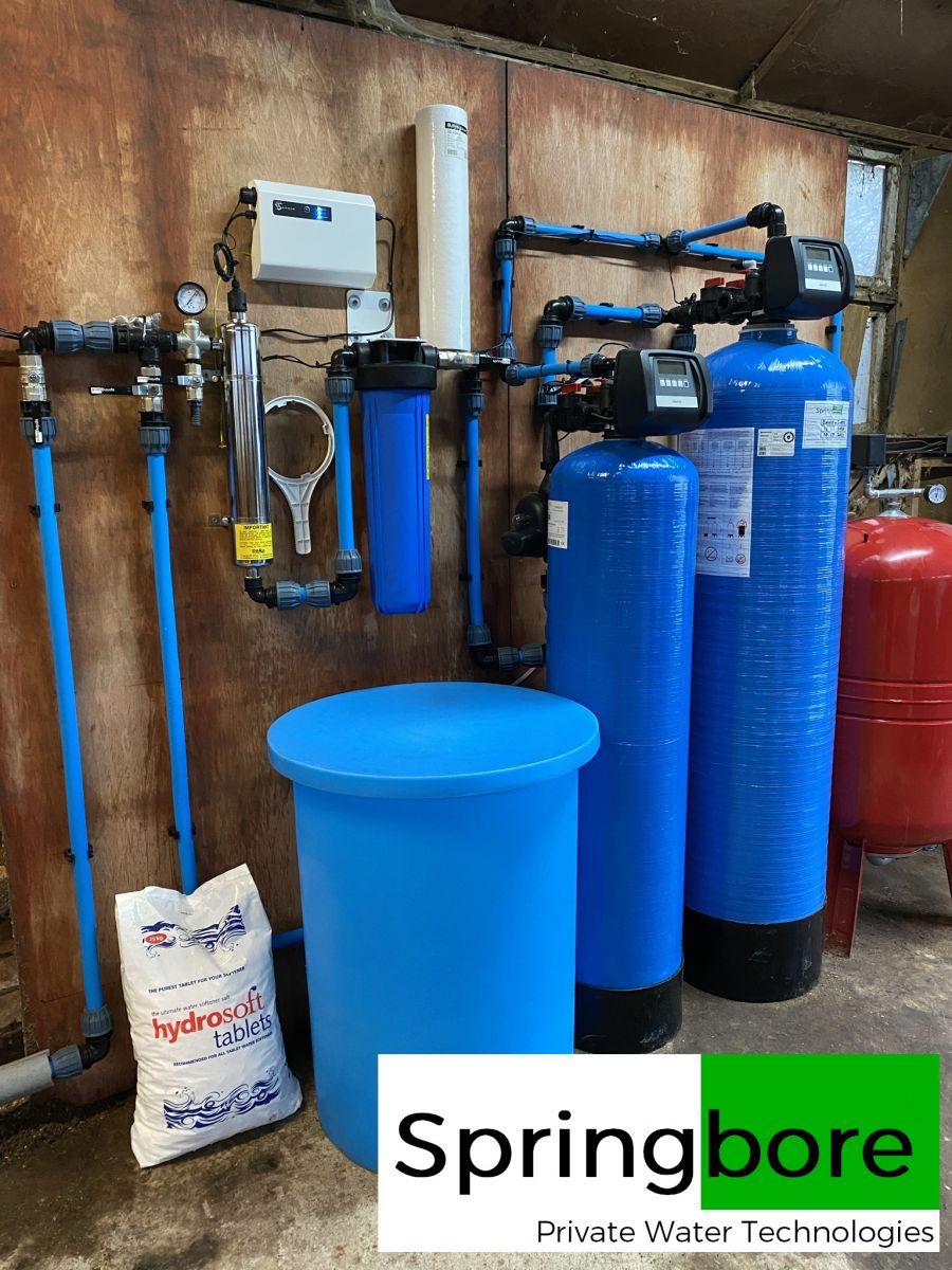 A water filtration system for a newly drilled borehole in Ashover