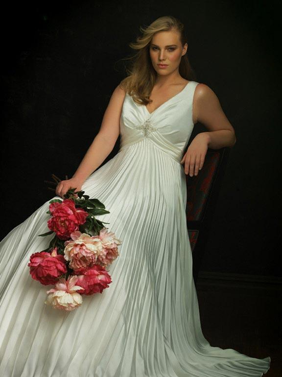 Unique A line Silhouette Plus Size Wedding Dress PRLog
