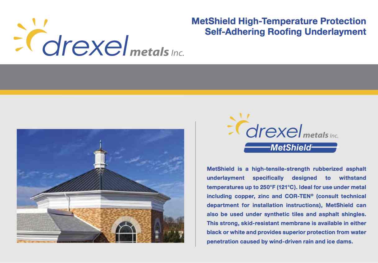 Cover your roof with Drexel Metals MetShield!! Drexel Metals Inc PRLog
