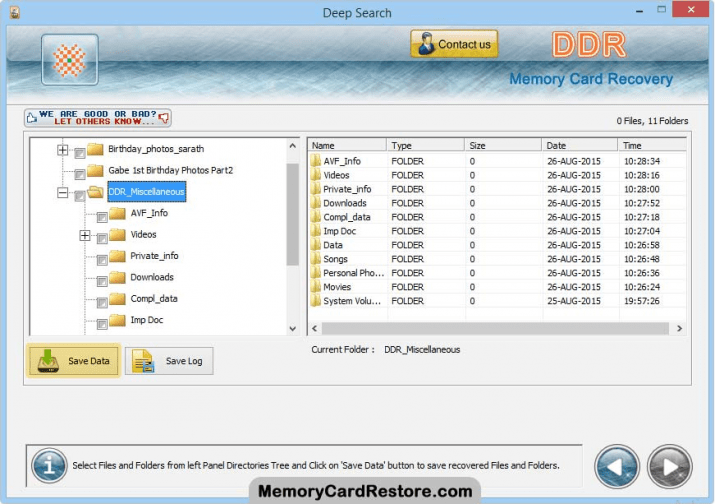 Company introduces Memory Card Restore Application to recover lost data