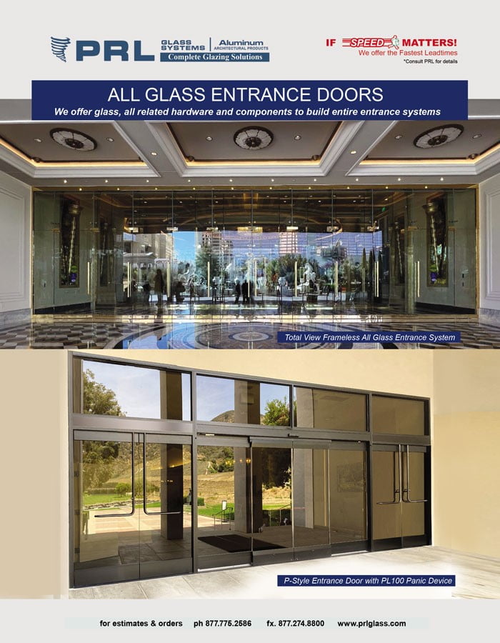 AllGlass Entrance Doors. Specify Complete Packages Options
