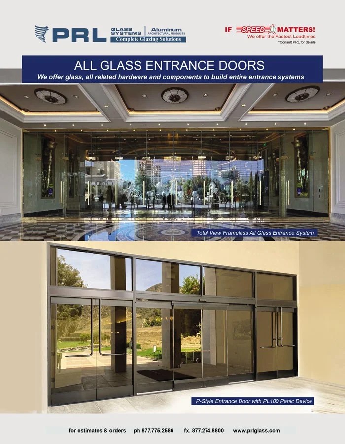AllGlass Entrance Doors. Specify Complete Packages Options