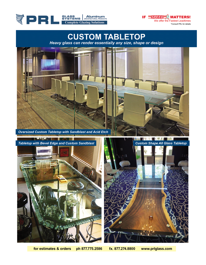 Glass Tabletop Customizations Edge work, Sandblast, Size & More!