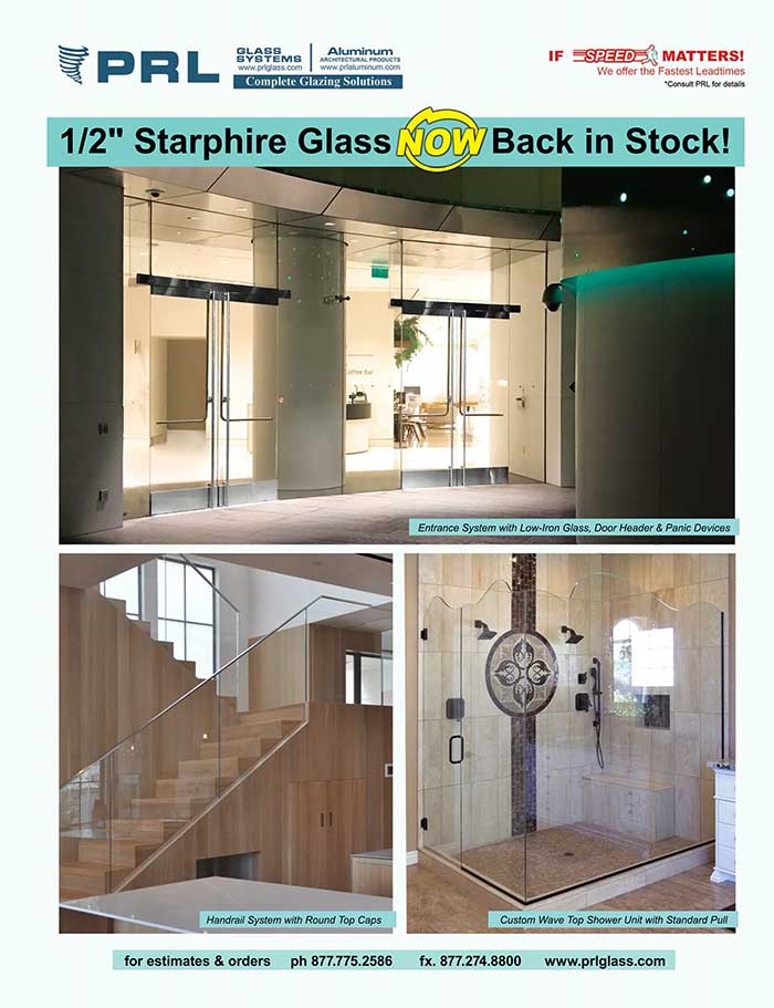 ½" Starphire Glass NOW Back in Stock! PRL Architectural Glass and
