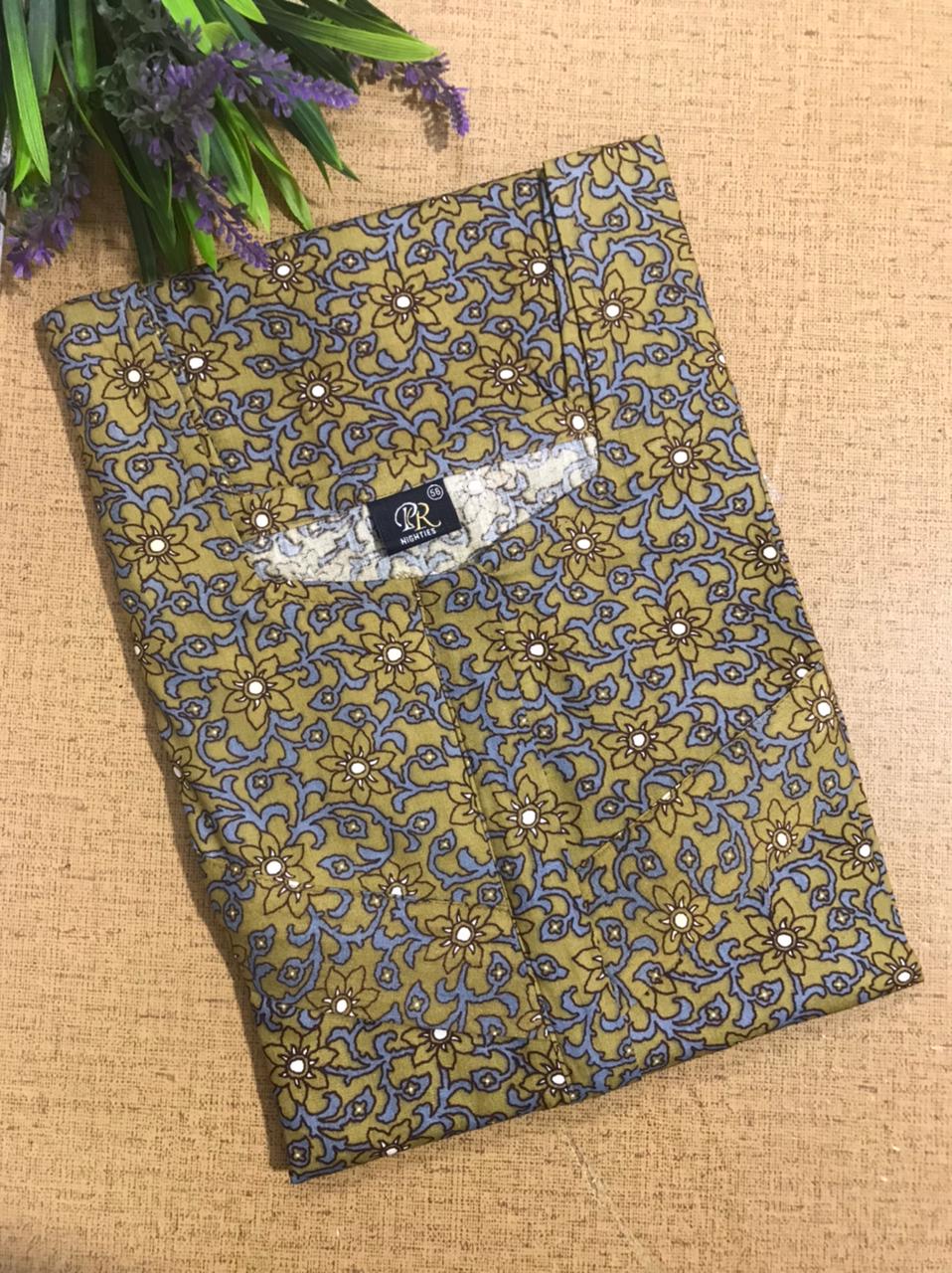 Cotton Feeding Nighty With Two Side Horizontal Zip PR Nighties