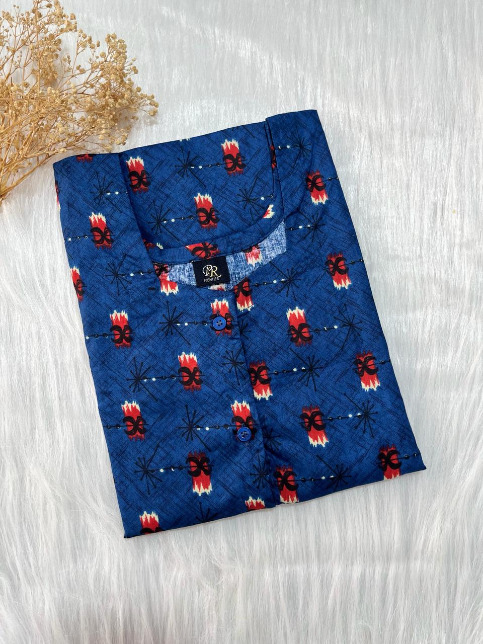 Full Button Open Cotton Nighty PR Nighties