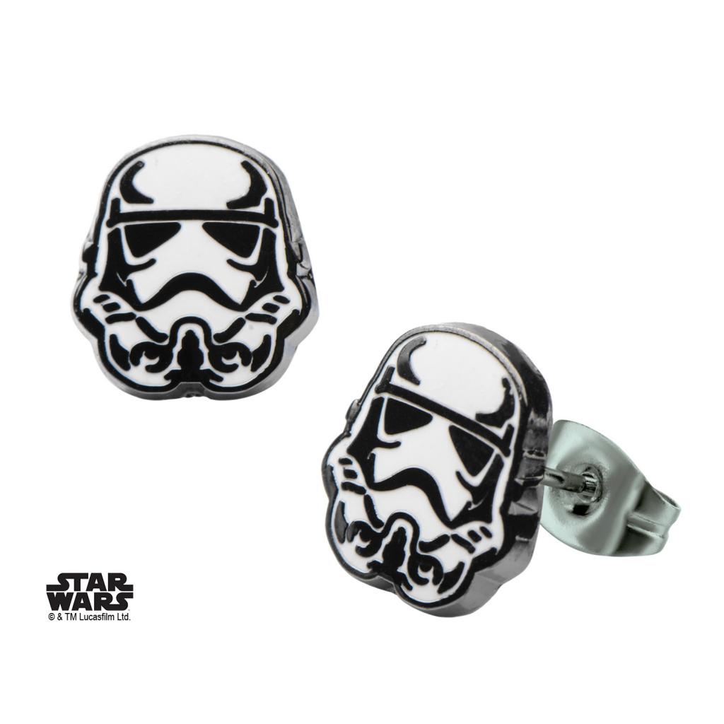 STAR WARS Boucles d'oreilles Stormtrooper émaillées