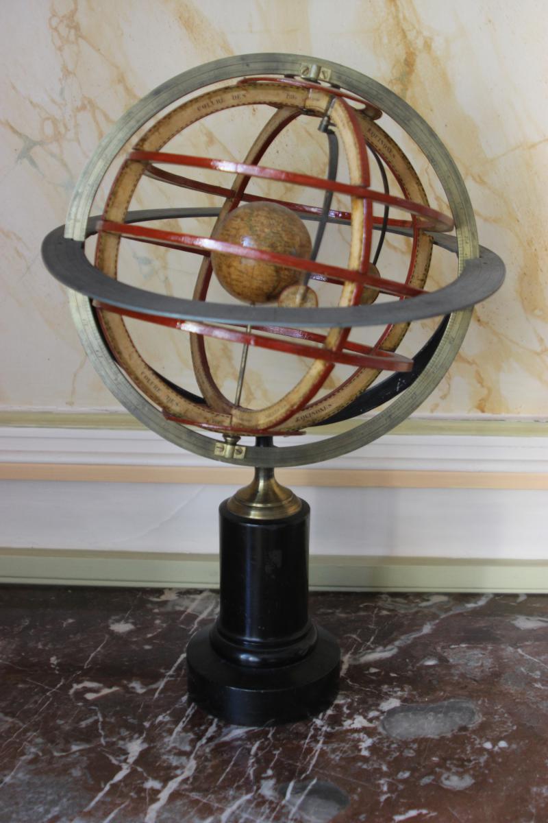 Sphère Armillaire Décorative En Laiton - 21 Cm, Objet Vintage Pour Intérieur - 10