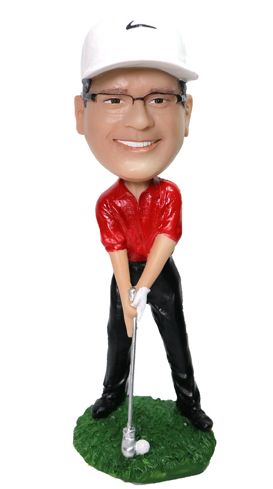 Custom Bobblehead golfer boss playing golf [73N] 67.24 Custom