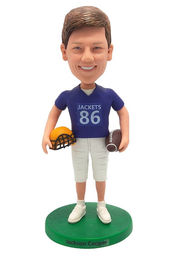 Custom football player bobblehead [N0528] 64.78 Custom Bobbleheads