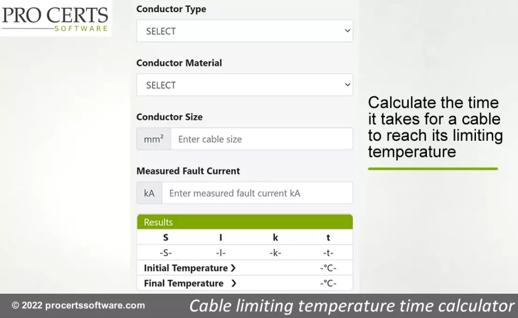 Cable Temperature Rise Time Calculator Archives Pro Certs Software