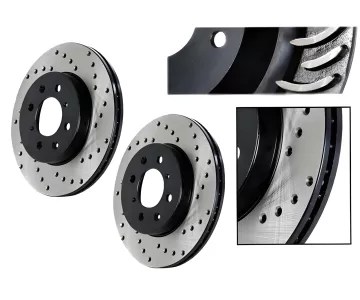 StopTech Sport Drilled Rotors (Pair) for 2021 Honda Civic 4 Door Sedan