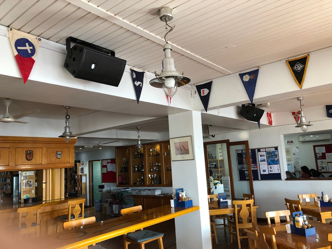 Dubai Offshore Sailing Club sound system outdoor installation with DAS