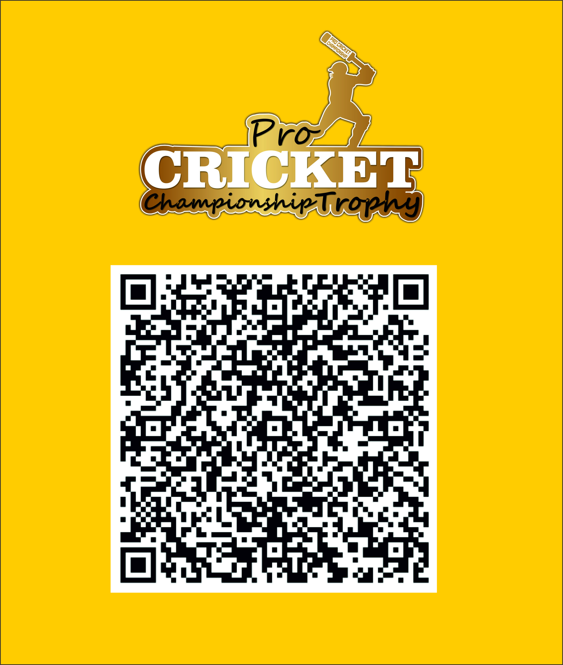 Registration Pro Cricket Championship Trophy