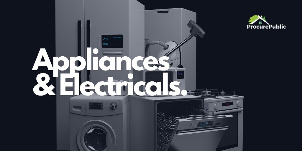 Appliances Framework Electricals White goods ProcurePublic