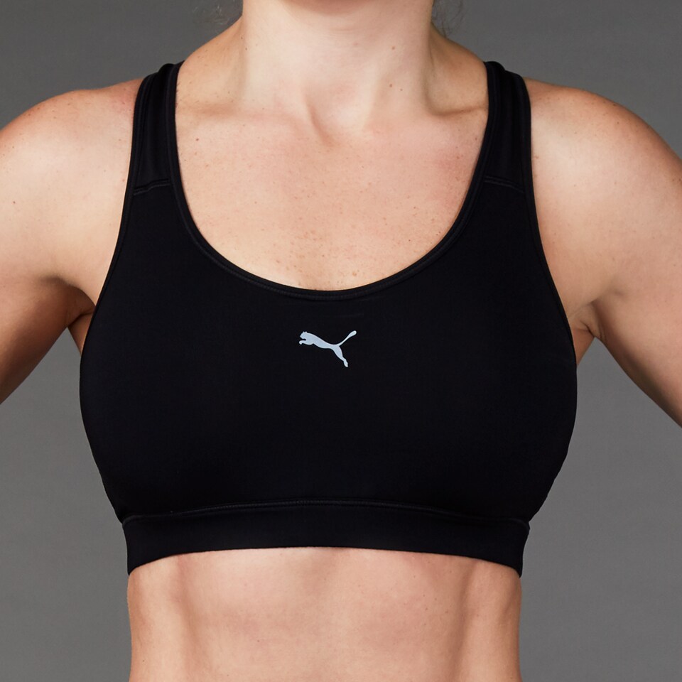 Puma Womens PWRSHAPE Cardio Sports Bra Womens Clothing Black Pro