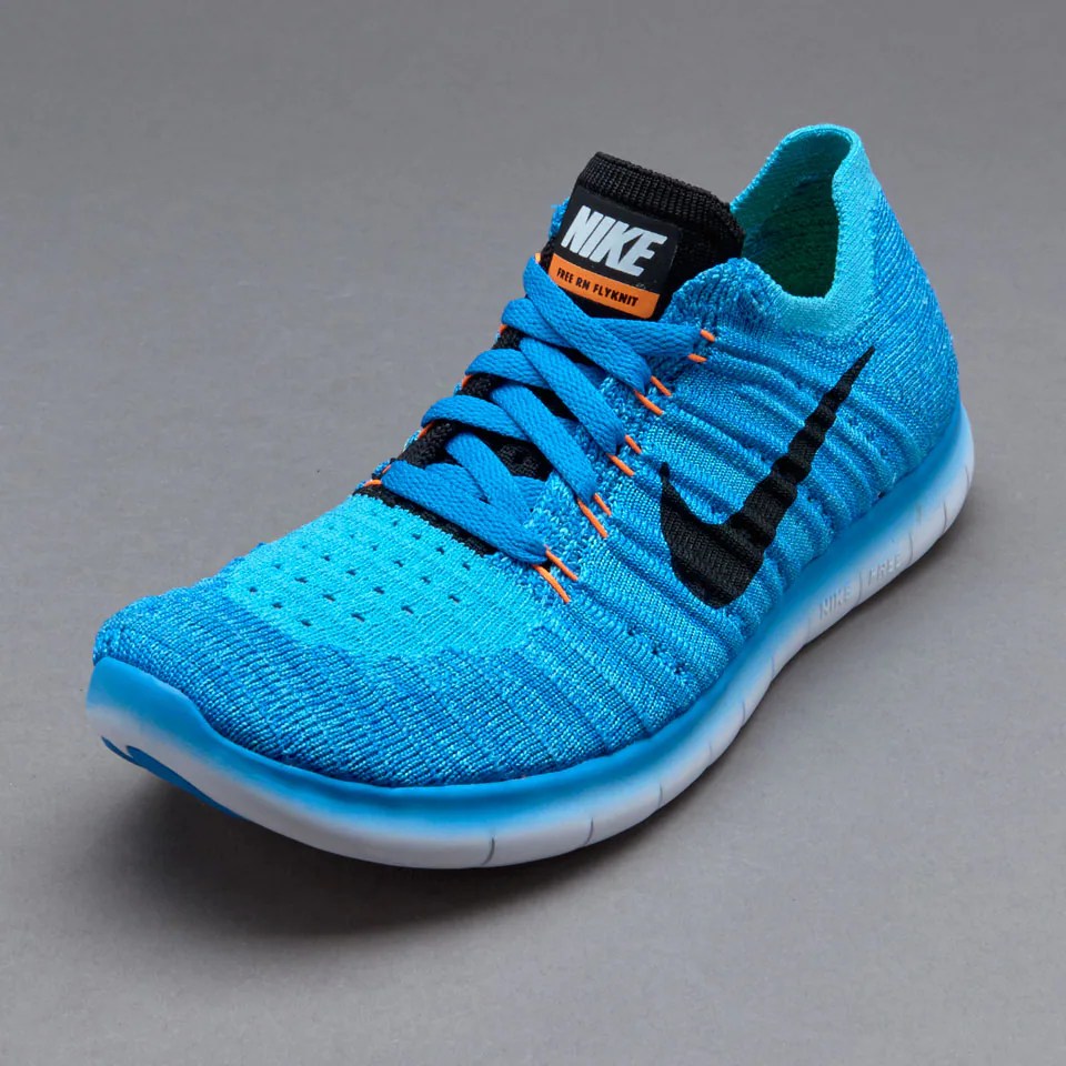 Nike Boys Free Run Flyknit (GS) Photo Blue/BlackGamma BlueTotal