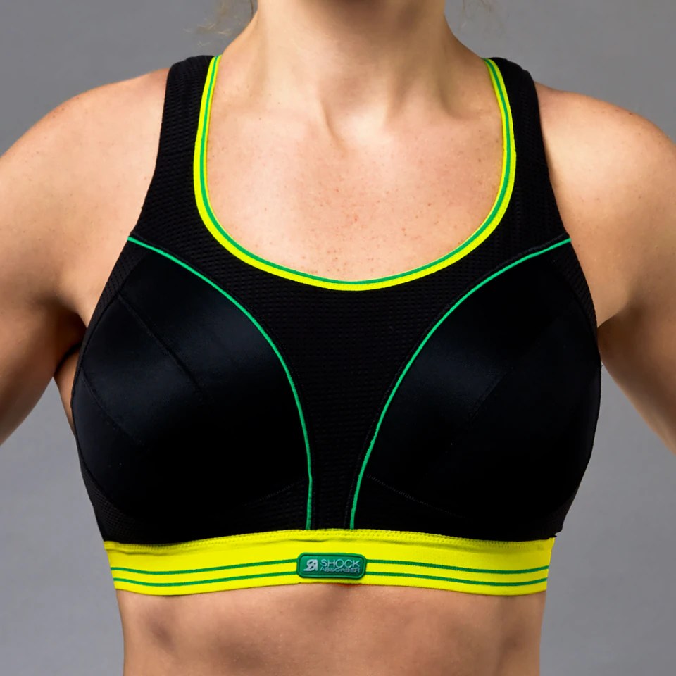 Shock Absorber RUN Bra Black/Lime Womens Clothing S5044 Pro