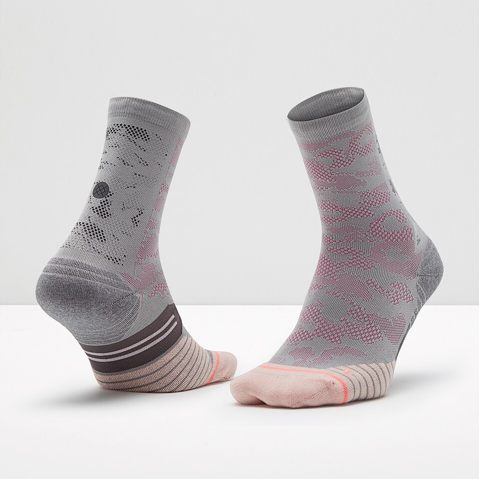 STANCE Womens Hystory Crew Sock Grey Running Socks W448C17HYS