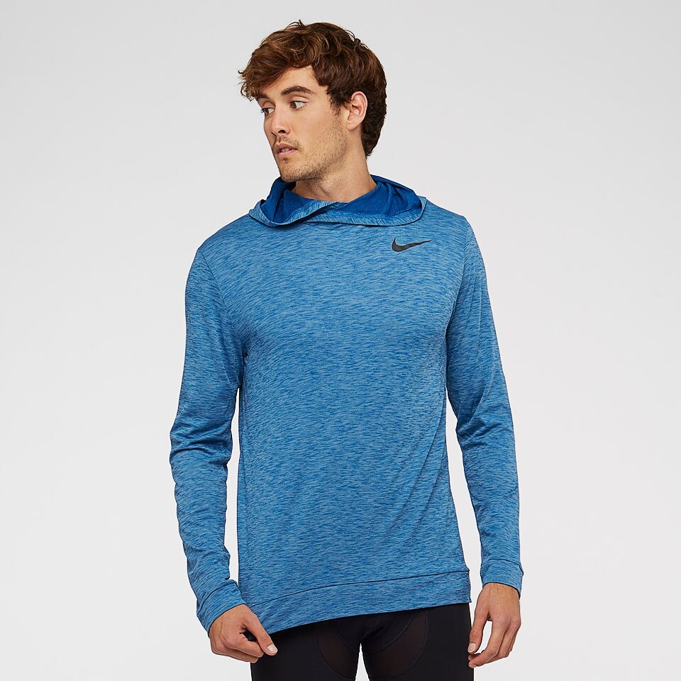 Nike Breathe Hyper Dry Longsleeve Hoodie Cerulean/Blue Jay/Black