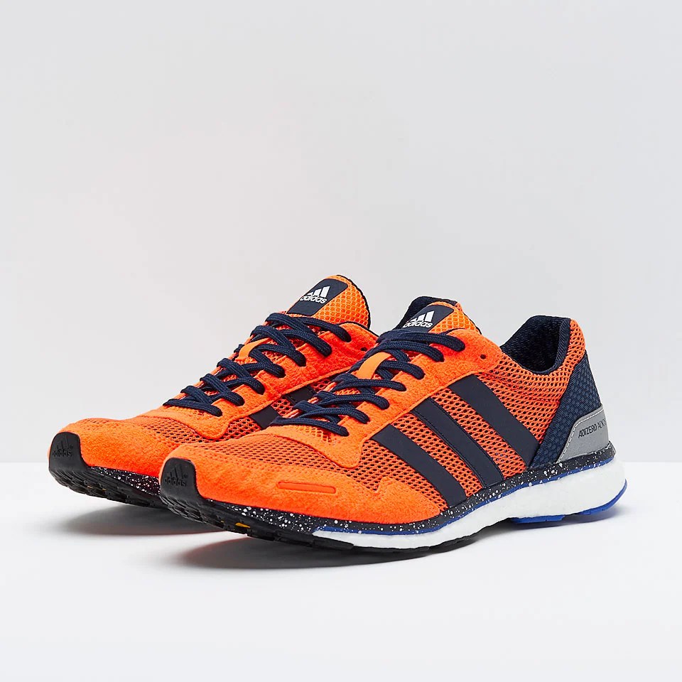 Mens Shoes adidas adizero Adios HiRes Orange/Collegiate Navy/Hi