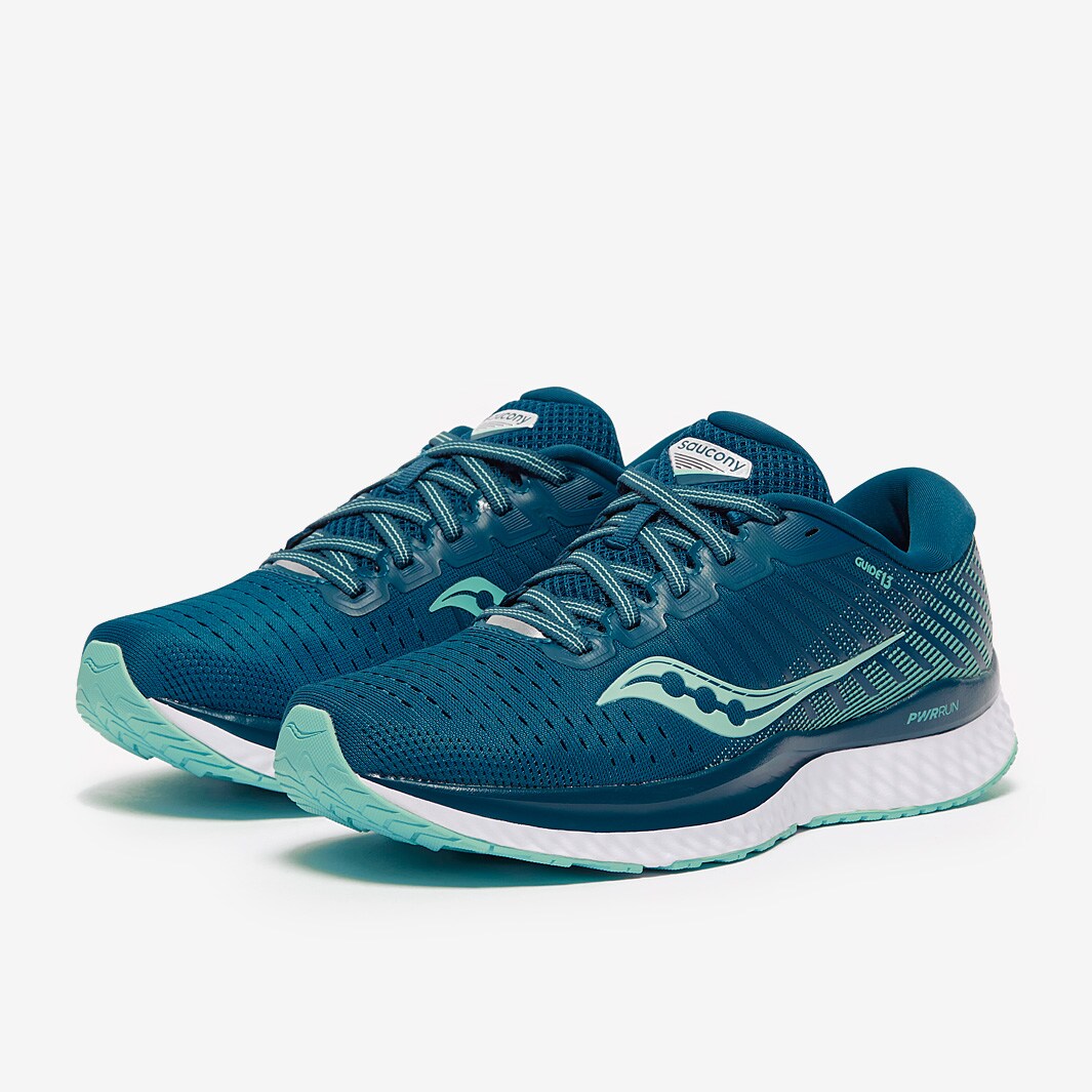 Saucony Womens Guide 13 Blue/Aqua Womens Shoes ProDirect Running