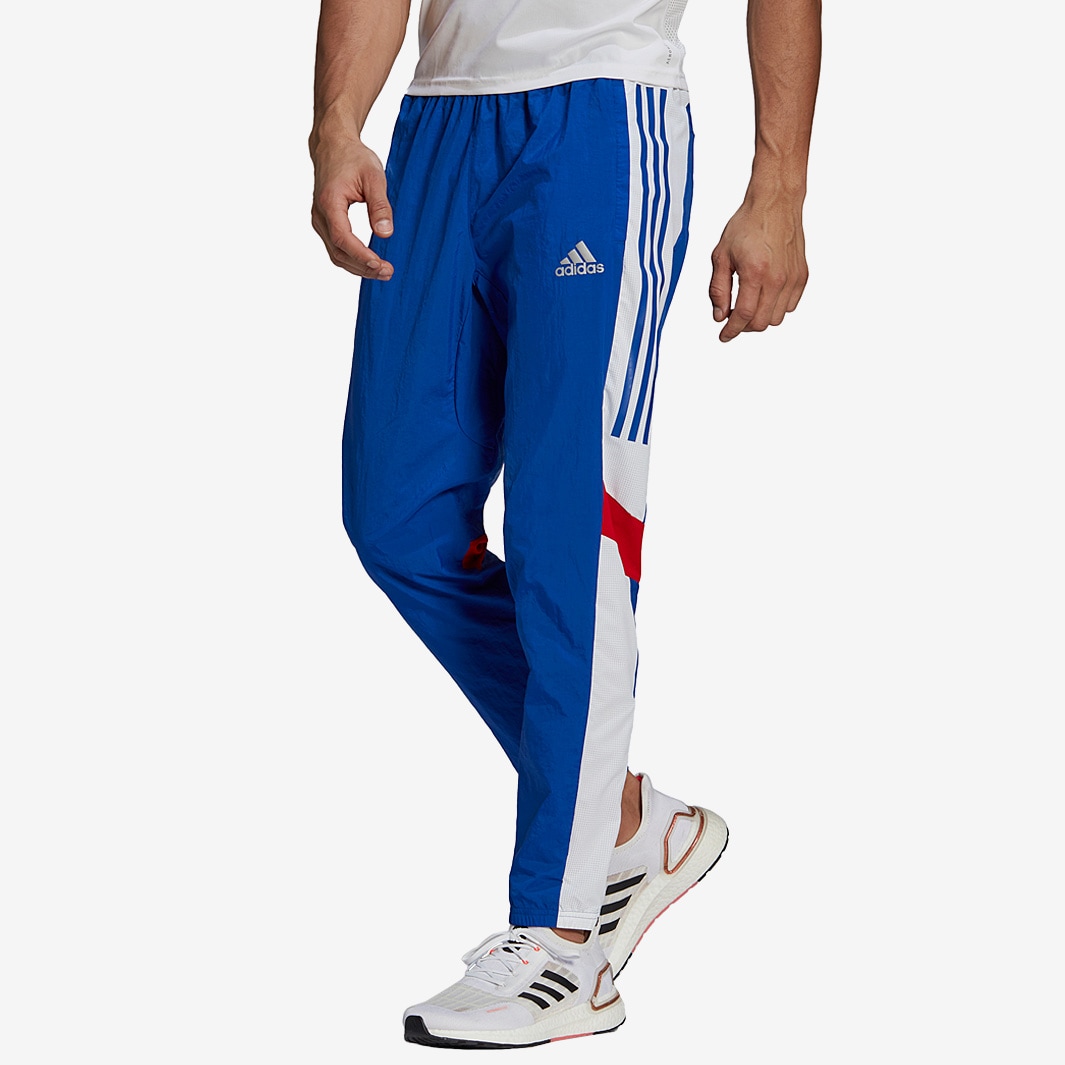 adidas Track Pant Team Royal Blue/White/Scarlet Mens Clothing Pro