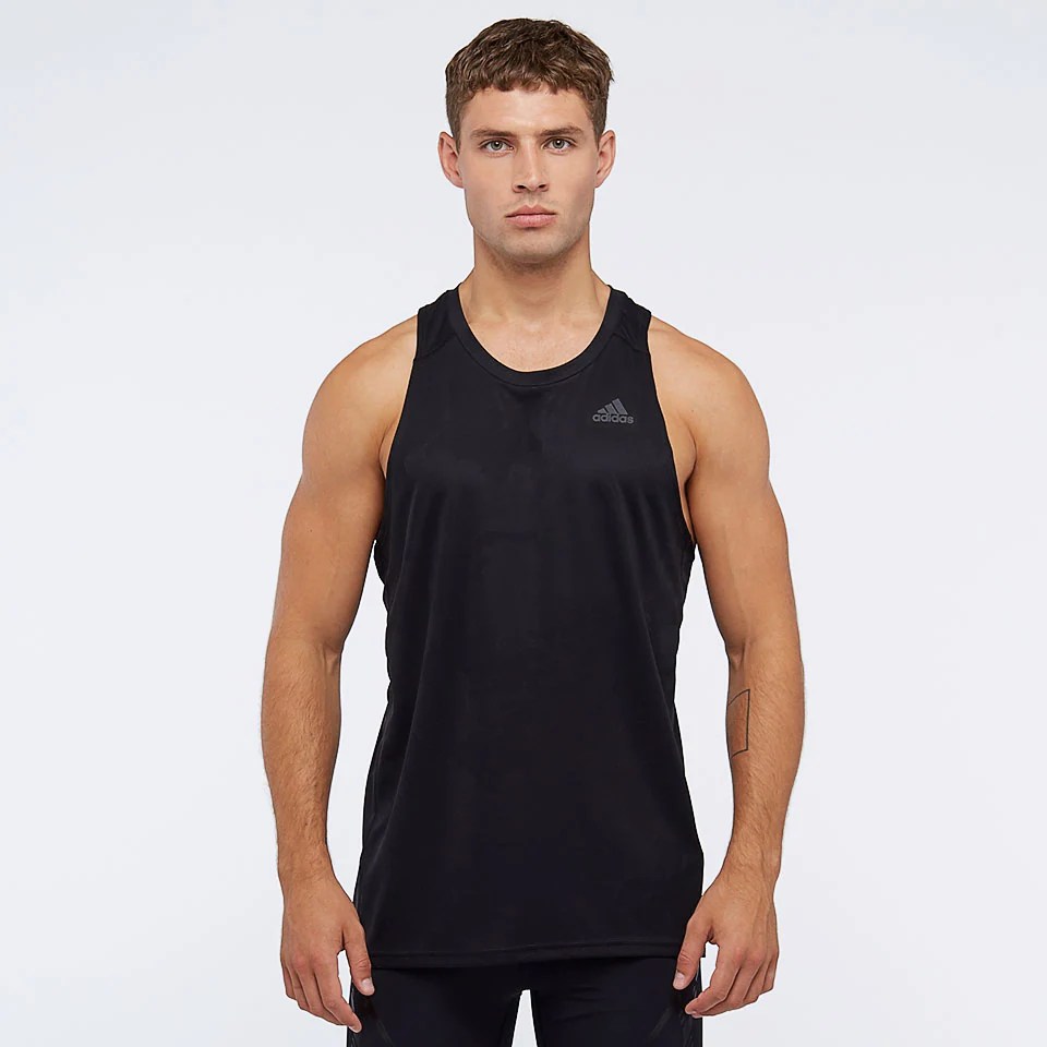 Adidas Mens Response Singlet Black Mens Clothing ProDirect Running