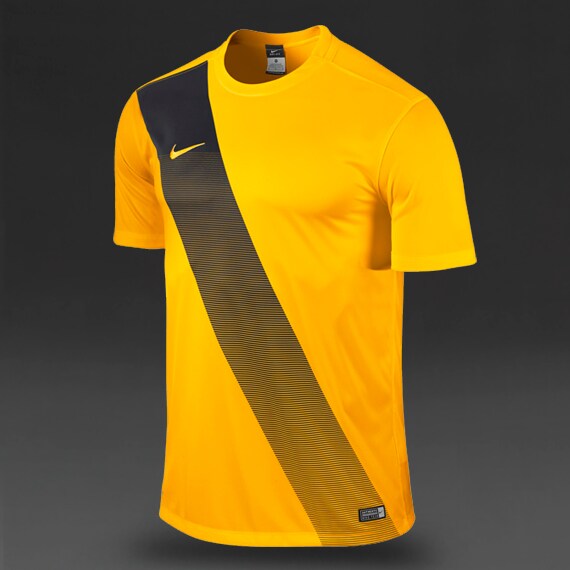 Nike Boys Sash SS Jersey Junior Football Teamwear University Gold