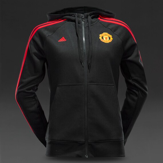 Football Hoodies adidas Manchester United Womens 15/16 3 Stripe
