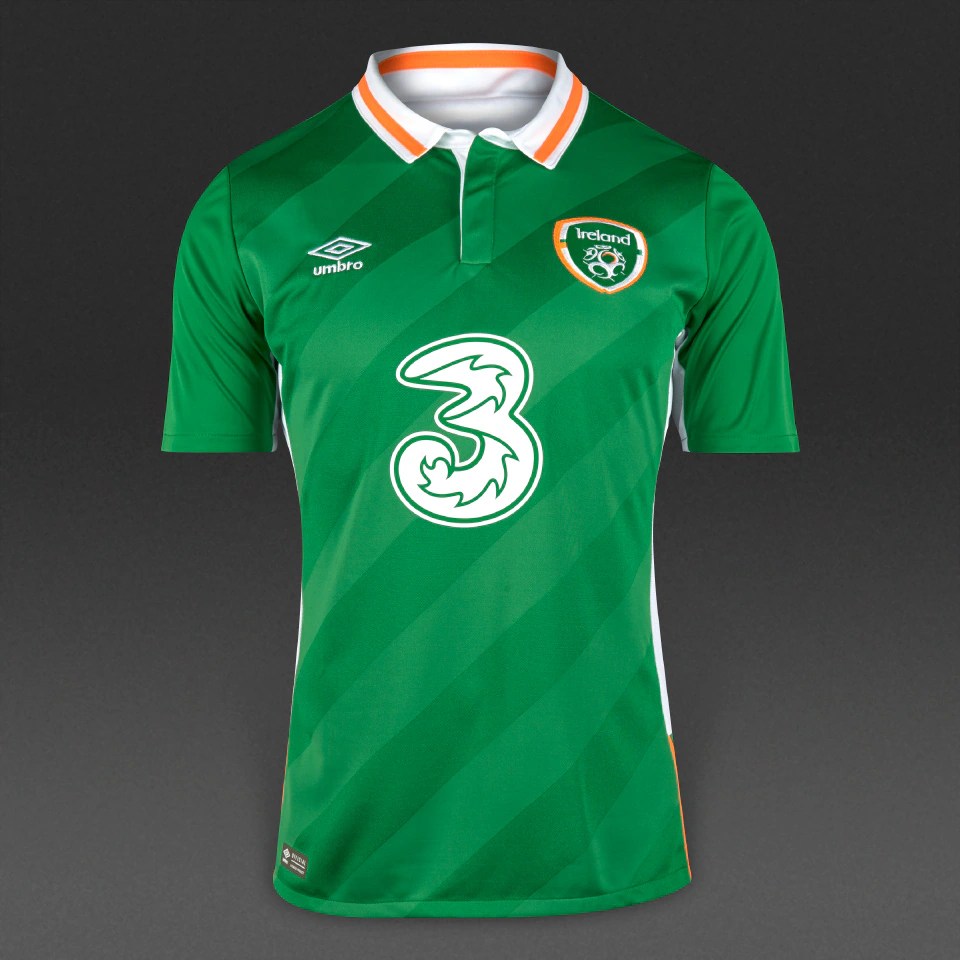 Republic Of Ireland Home Jersey SS Mens Replica Shirts Green