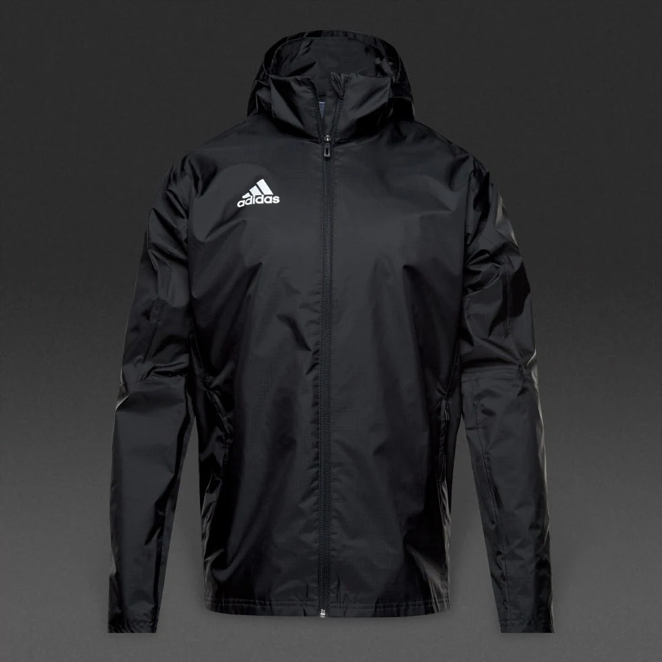 adidas Tiro 17 Storm Jacket Mens Football Teamwear Black/White